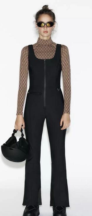 Zara Pants - ZARA WATER RESISTANT WINDPROOF RECCO TECHNOLOGY SKI BIB OVERALLS Slim Sz XS NEW